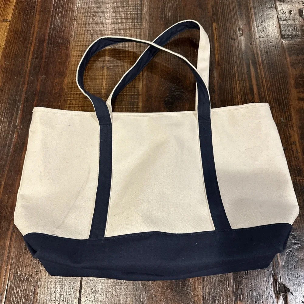 Lucky Brand large Sturdy Canvas Shoulder Tote Bag Zip‎ Close